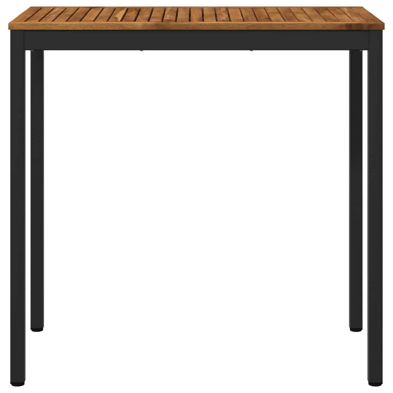 Garden Bar Table Natural and Black 108.5 x 55 x 105 cm