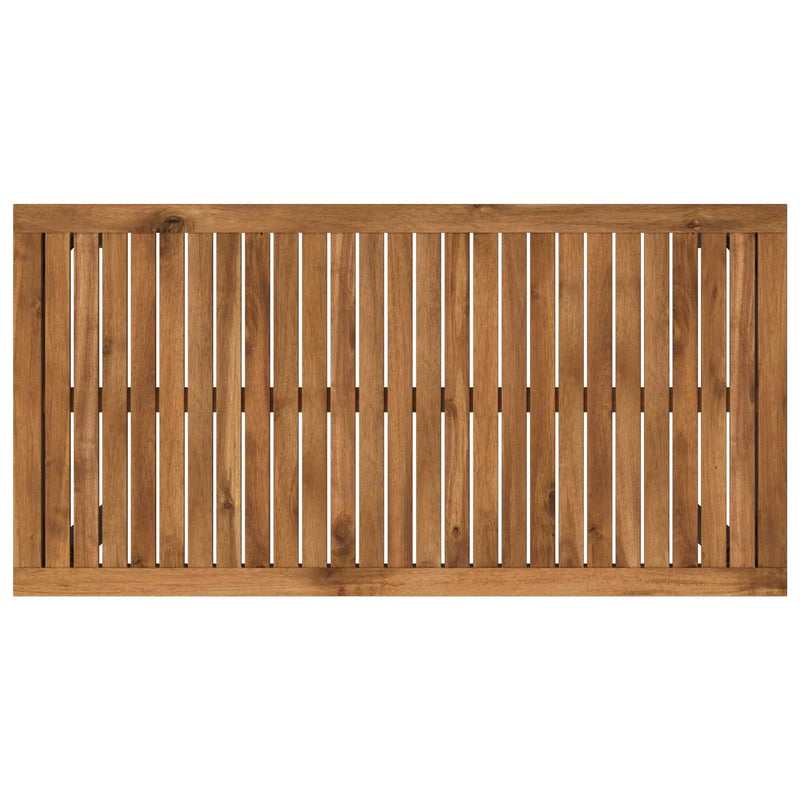 Garden Bar Table Natural and Black 108.5 x 55 x 105 cm