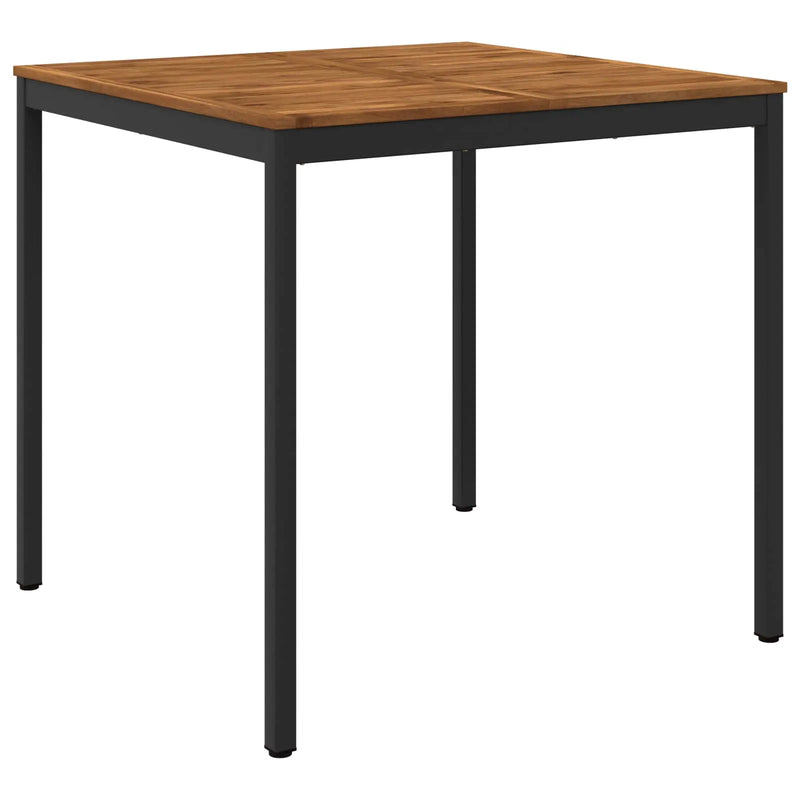 Garden Bar Table Natural and Black 110 x 108.5 x 105 cm