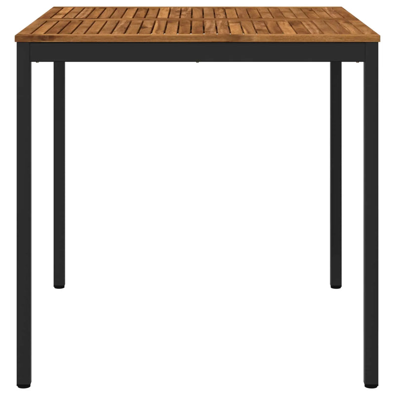 Garden Bar Table Natural and Black 110 x 108.5 x 105 cm