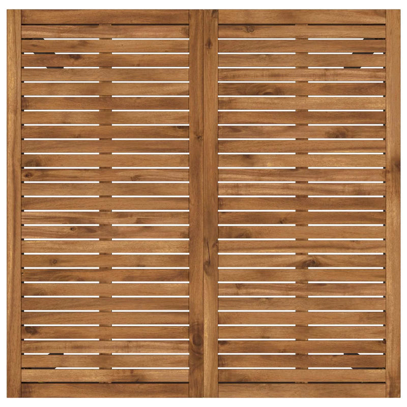 Garden Bar Table Natural and Black 110 x 108.5 x 105 cm