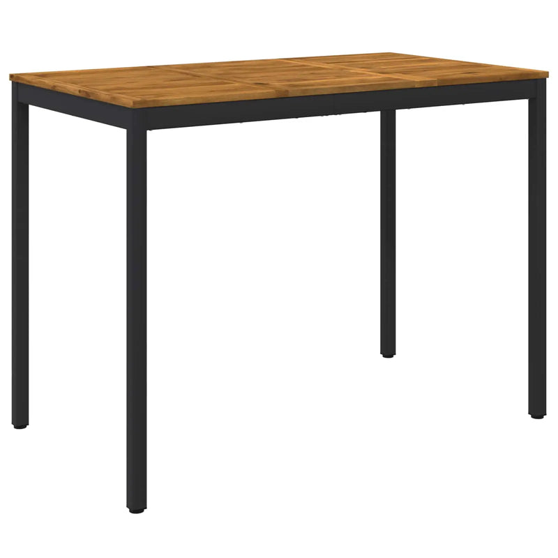 Garden Bar Table Natural and Black 141 x 80.5 x 105 cm