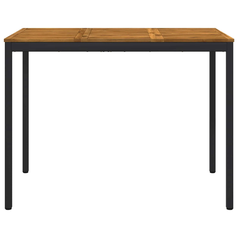 Garden Bar Table Natural and Black 141 x 80.5 x 105 cm
