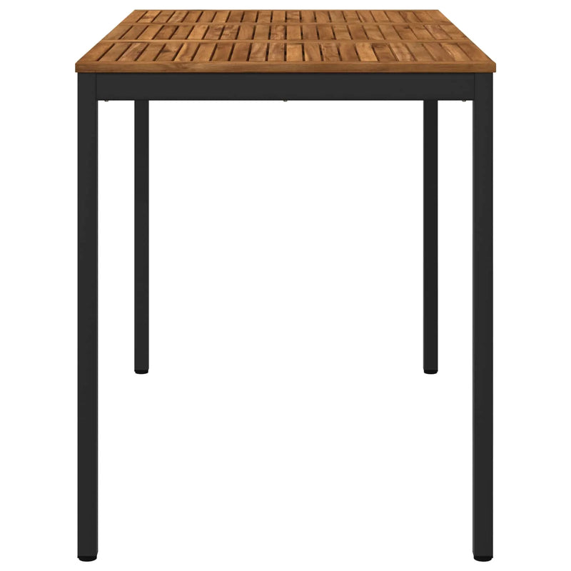 Garden Bar Table Natural and Black 147 x 88.5 x 105 cm