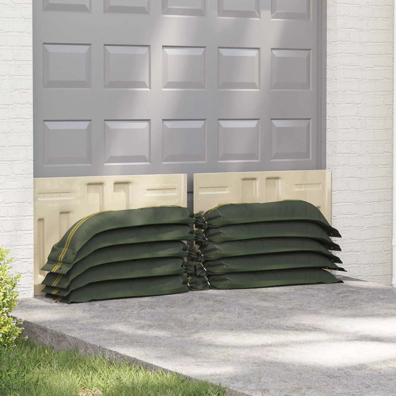 Sandbags 10 pcs Dark Green 120 x 27 cm HDPE