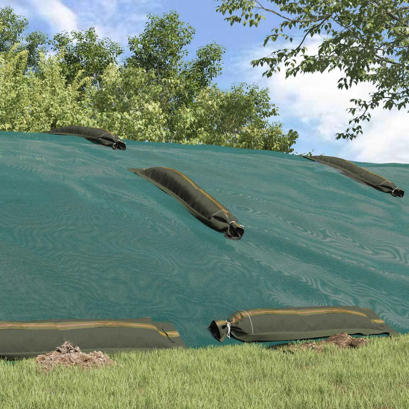 Sandbags 100 pcs Dark Green 120 x 27 cm HDPE