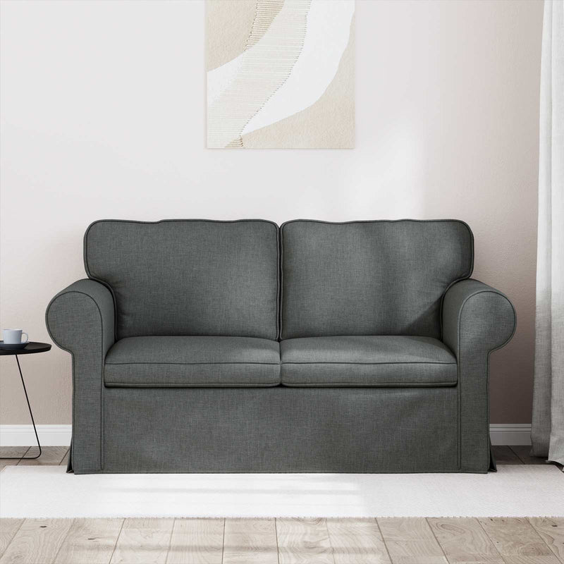 Sofa Dark Grey 215 x 82 x 80 cm Metal