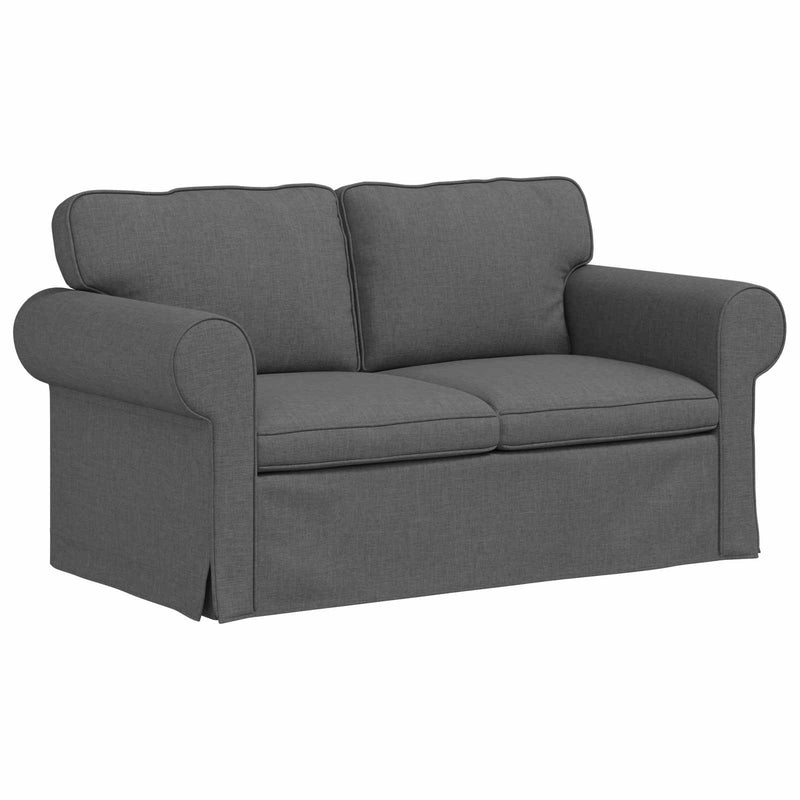 Sofa Dark Grey 215 x 82 x 80 cm Metal