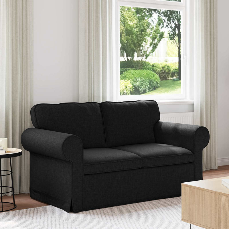 Sofa Black 215 x 82 x 80 cm Metal