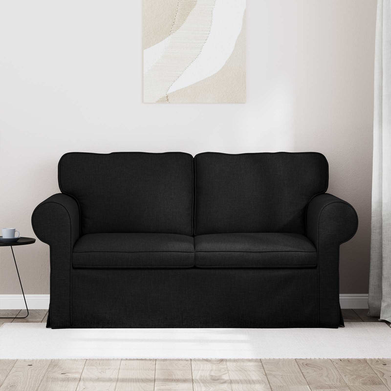 Sofa Black 215 x 82 x 80 cm Metal