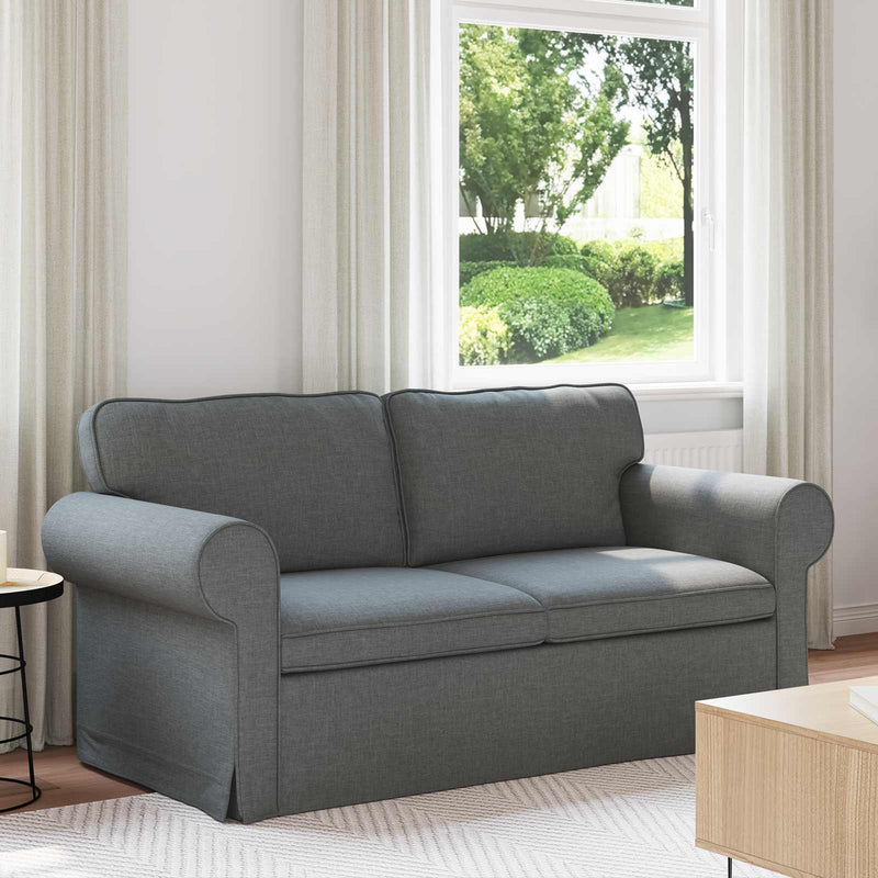 Sofa Dark Grey 215 x 82 x 80 cm Metal