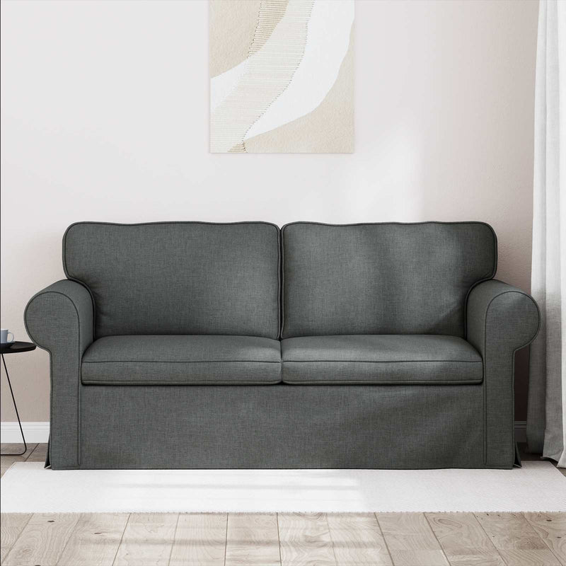 Sofa Dark Grey 215 x 82 x 80 cm Metal