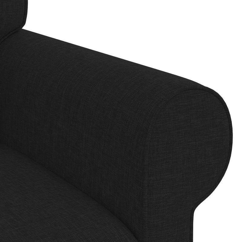 Sofa Black 215 x 82 x 80 cm Metal
