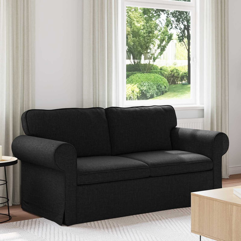 Sofa Black 215 x 82 x 80 cm Metal
