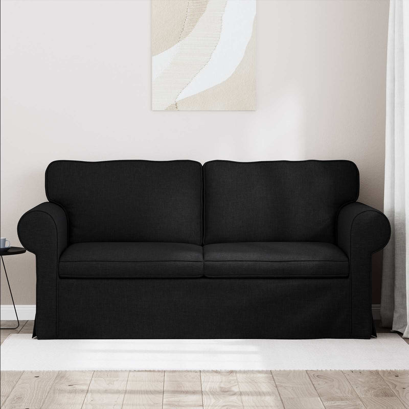 Sofa Black 215 x 82 x 80 cm Metal