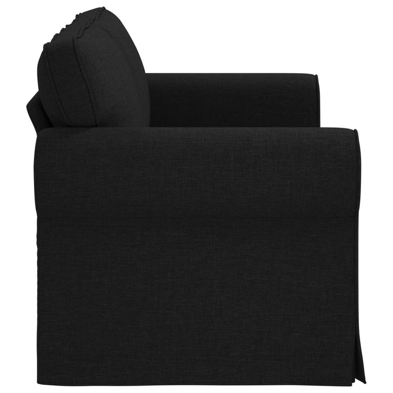 Sofa Black 215 x 82 x 80 cm Metal