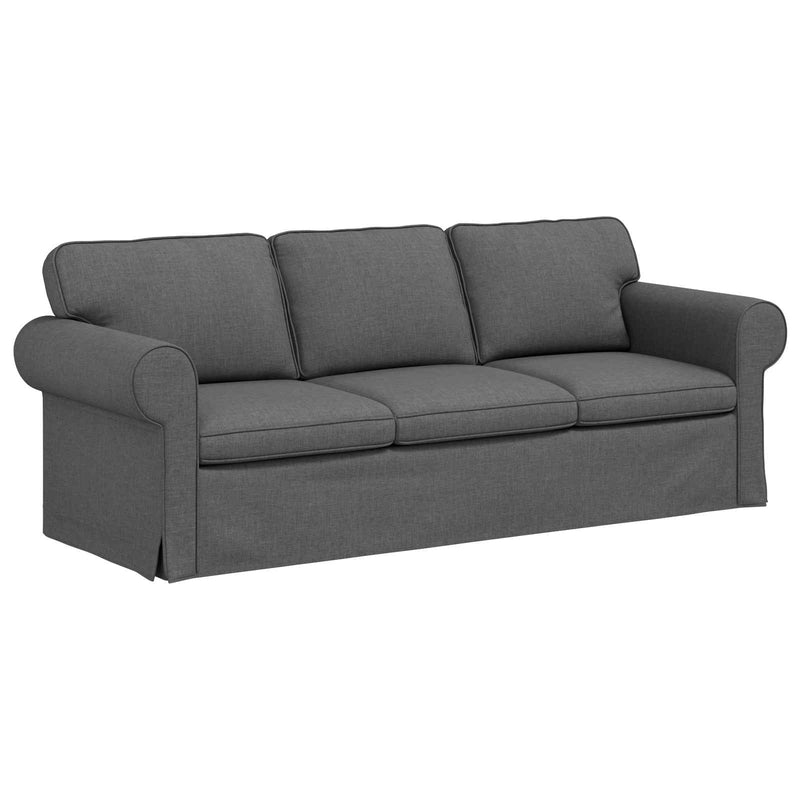 Sofa Dark Grey 215 x 82 x 80 cm Metal