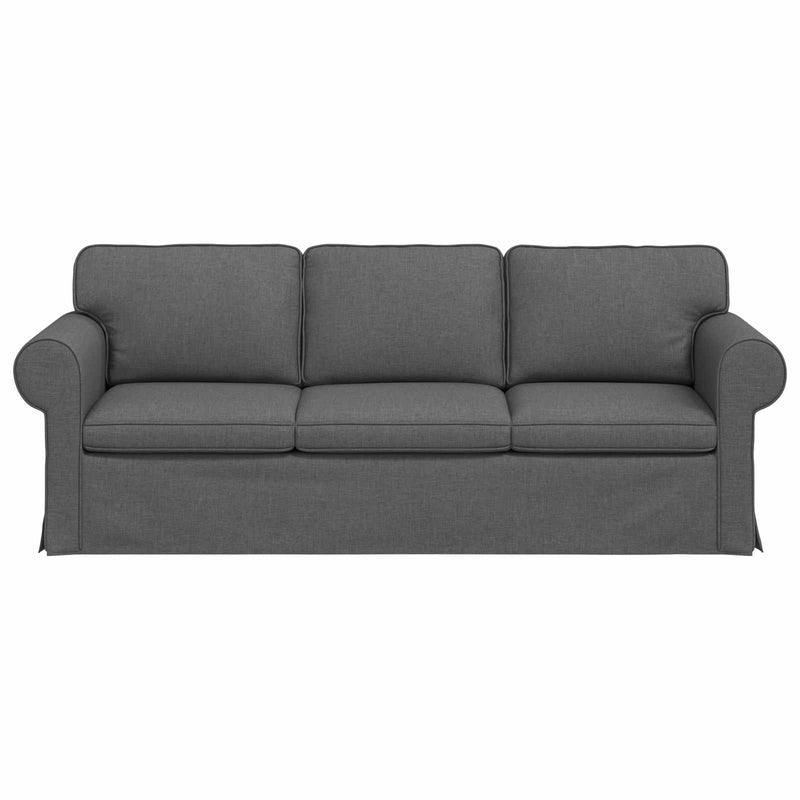 Sofa Dark Grey 215 x 82 x 80 cm Metal
