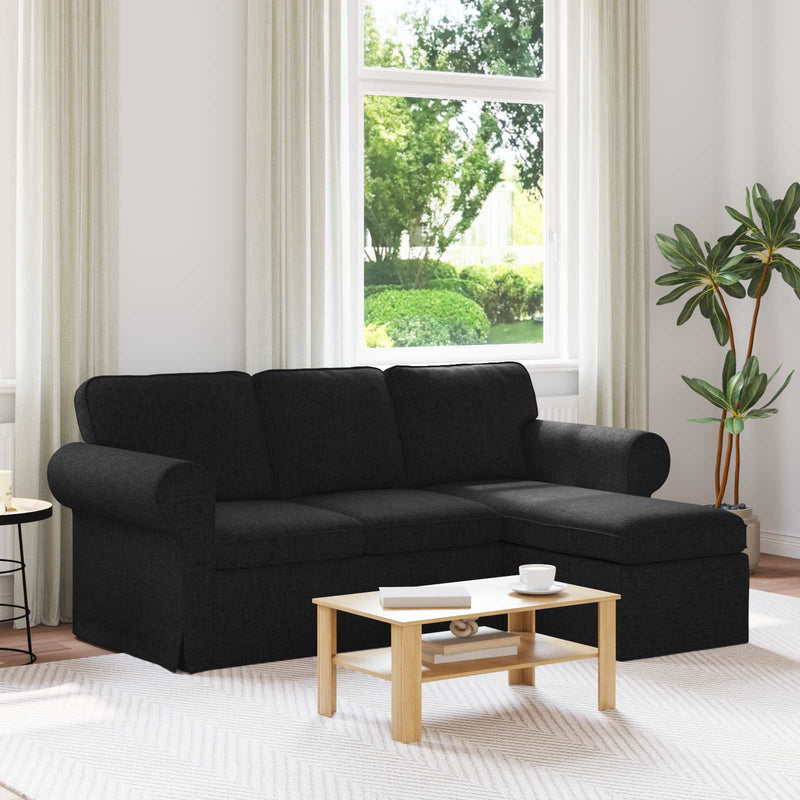 Sofa Black Overall dimensions: 195 x 138 x 80 cm (W x D x H)