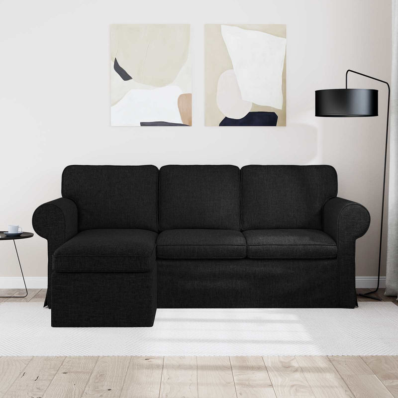 Sofa Black Overall dimensions: 195 x 138 x 80 cm (W x D x H)