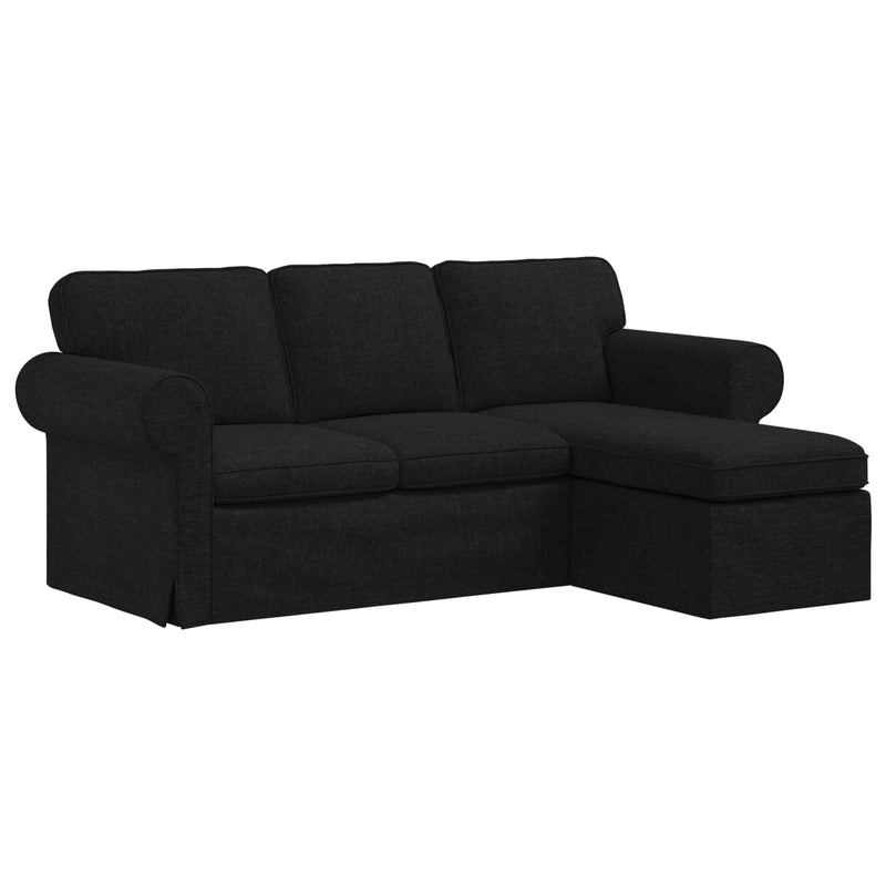 Sofa Black Overall dimensions: 195 x 138 x 80 cm (W x D x H)