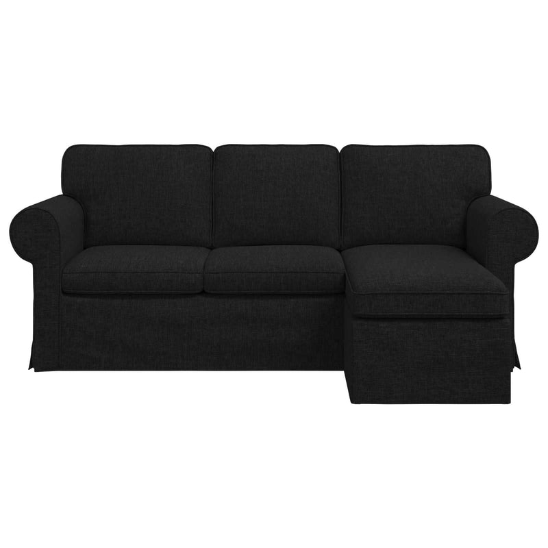 Sofa Black Overall dimensions: 195 x 138 x 80 cm (W x D x H)