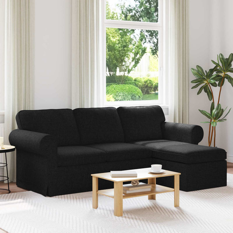 Sofa Black Overall dimensions: 215 x 138 x 80 cm (W x D x H)