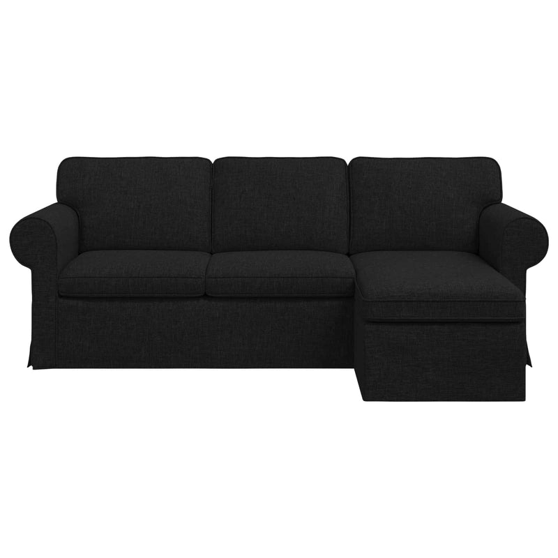 Sofa Black Overall dimensions: 215 x 138 x 80 cm (W x D x H)