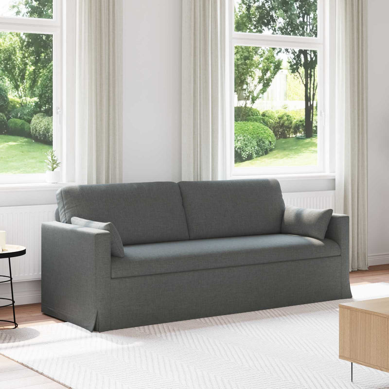 Sofa Dark Grey Overall dimensions: 198 x 78 x 80 cm (W x D x H)