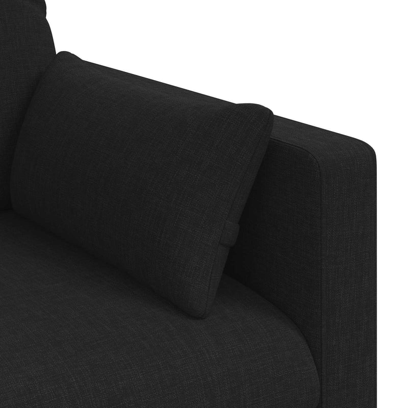 Sofa Black Overall dimensions: 198 x 78 x 80 cm (W x D x H)