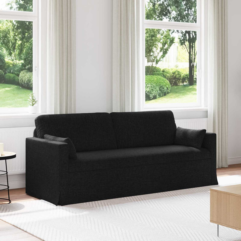 Sofa Black Overall dimensions: 198 x 78 x 80 cm (W x D x H)