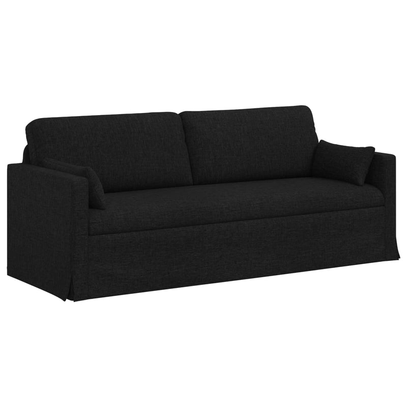 Sofa Black Overall dimensions: 198 x 78 x 80 cm (W x D x H)