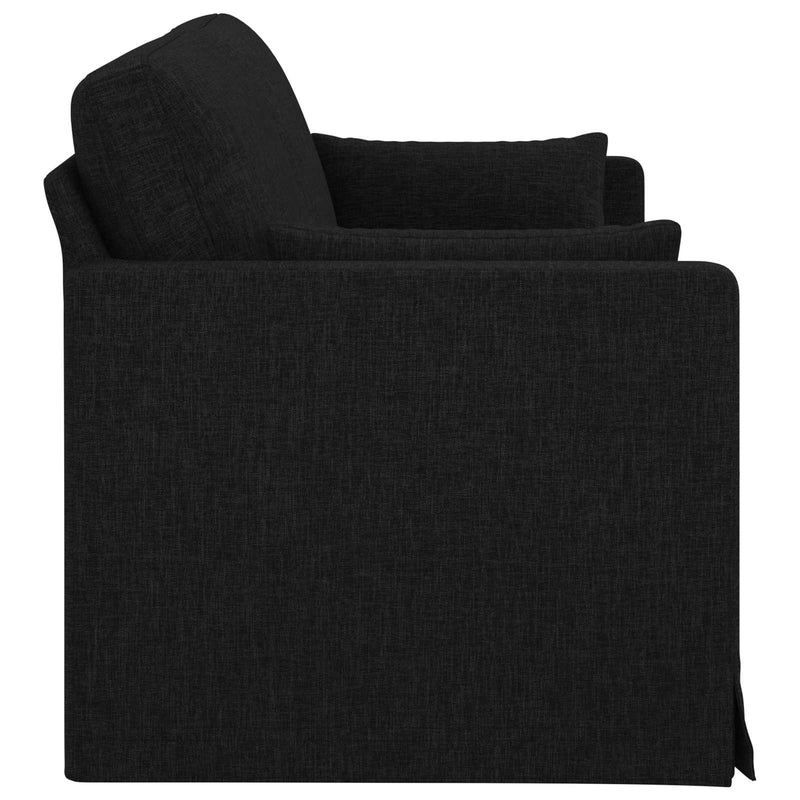 Sofa Black Overall dimensions: 198 x 78 x 80 cm (W x D x H)
