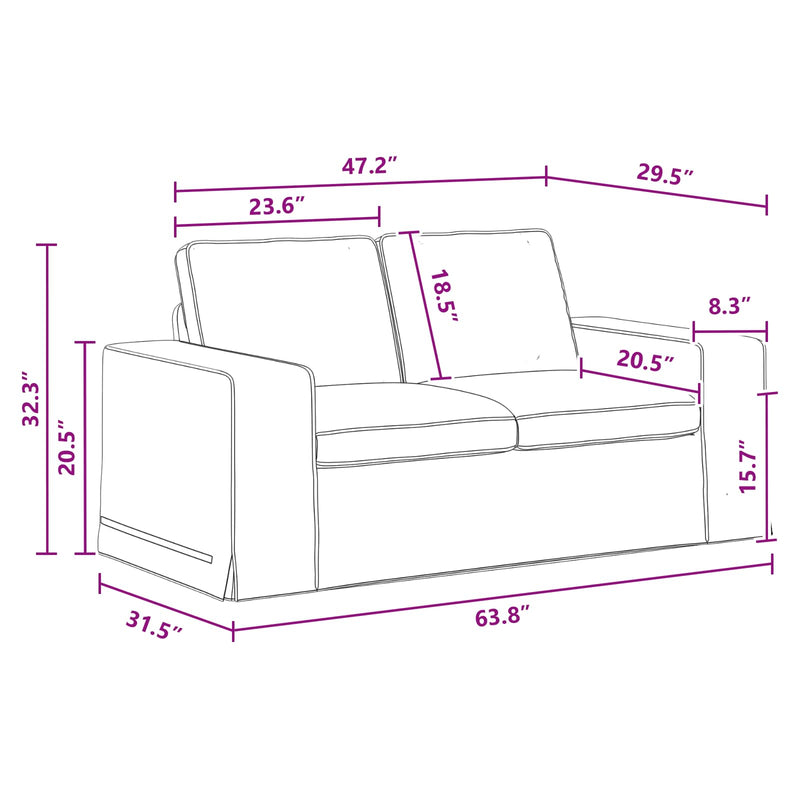 Sofa Dark Grey Overall dimensions: 162 x 80 x 82 cm (W x D x H)