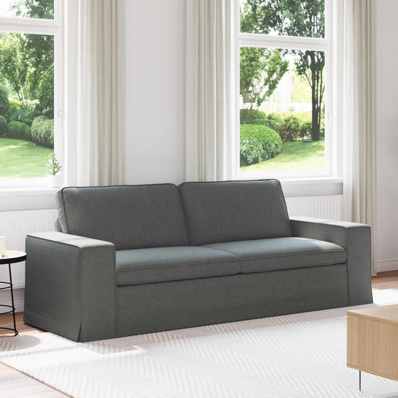 Sofa Dark Grey Overall dimensions: 222 x 80 x 82 cm (W x D x H)