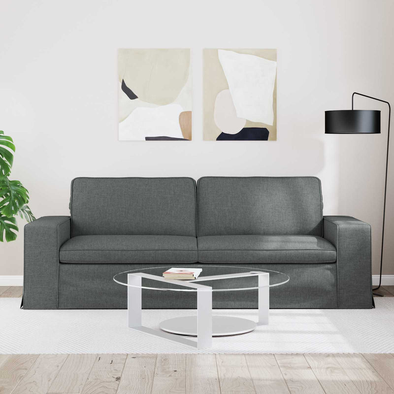 Sofa Dark Grey Overall dimensions: 222 x 80 x 82 cm (W x D x H)