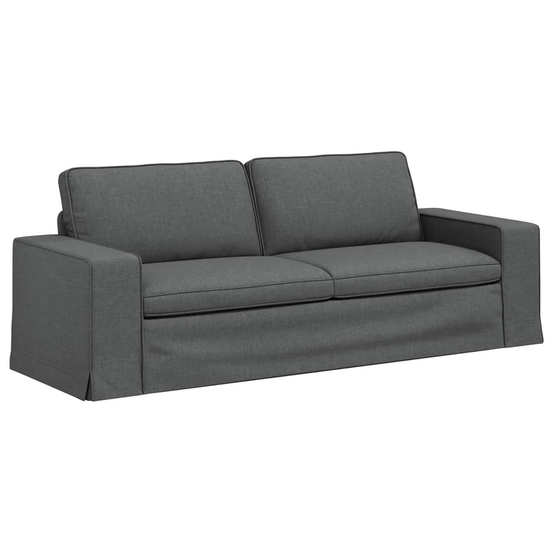 Sofa Dark Grey Overall dimensions: 222 x 80 x 82 cm (W x D x H)