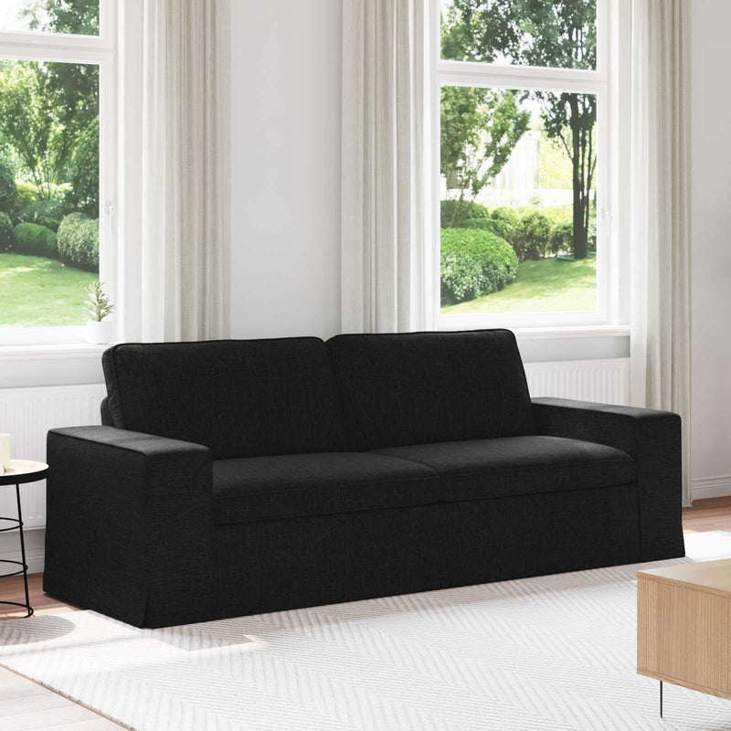 Sofa Black Overall dimensions: 222 x 80 x 82 cm (W x D x H)