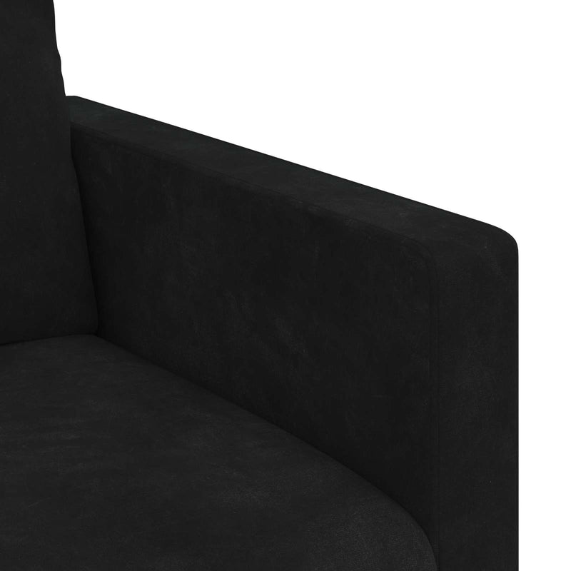 Sofa Black Overall dimensions: 198 x 78 x 80 cm (W x D x H)