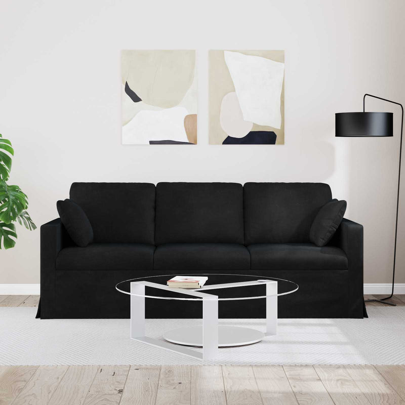 Sofa Black Overall dimensions: 198 x 78 x 80 cm (W x D x H)