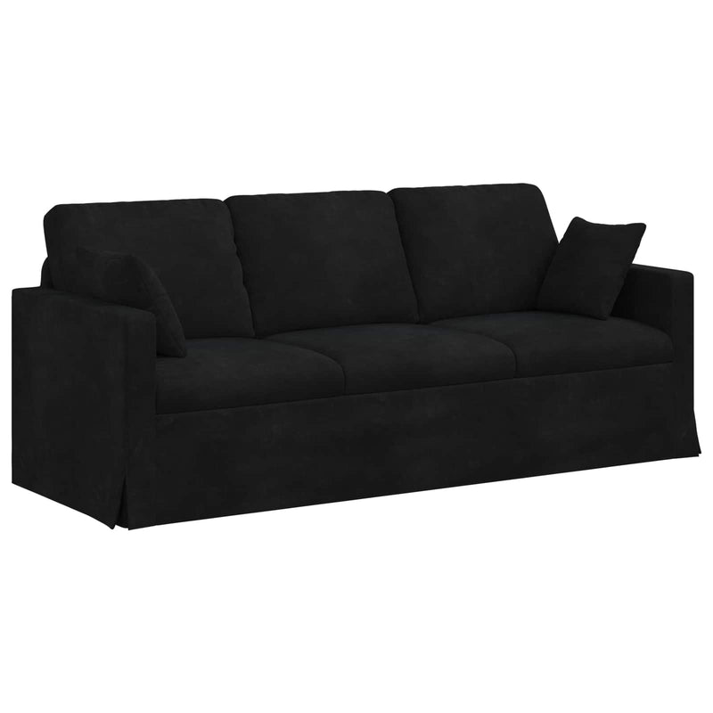 Sofa Black Overall dimensions: 198 x 78 x 80 cm (W x D x H)