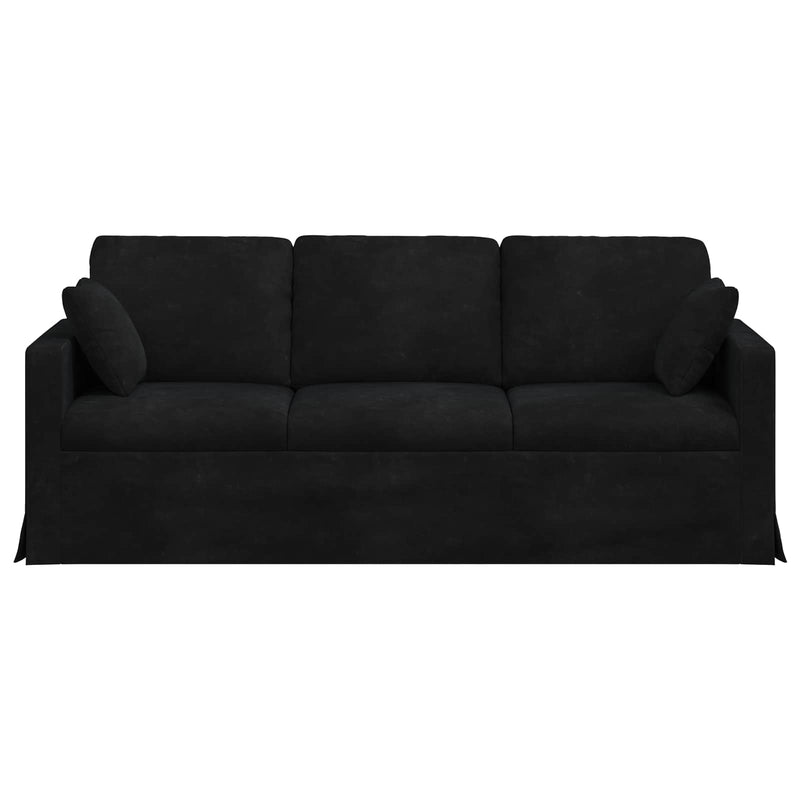Sofa Black Overall dimensions: 198 x 78 x 80 cm (W x D x H)