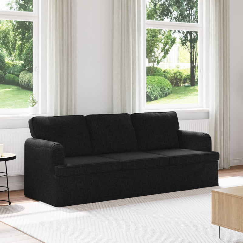 Sofa Black Overall dimensions: 201 x 80 x 85 cm (W x D x H)