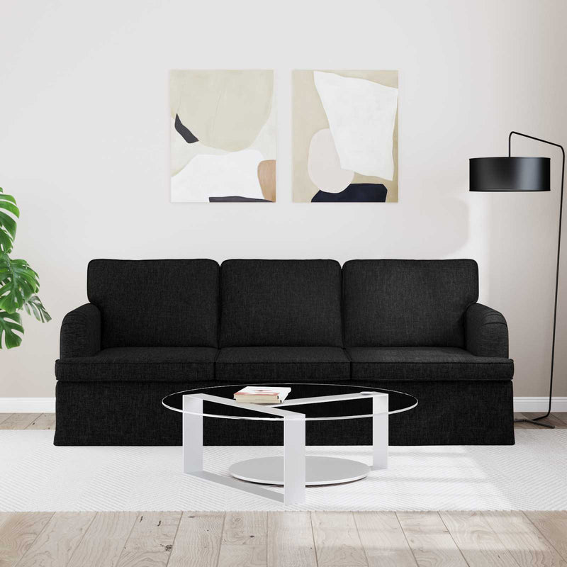 Sofa Black Overall dimensions: 201 x 80 x 85 cm (W x D x H)