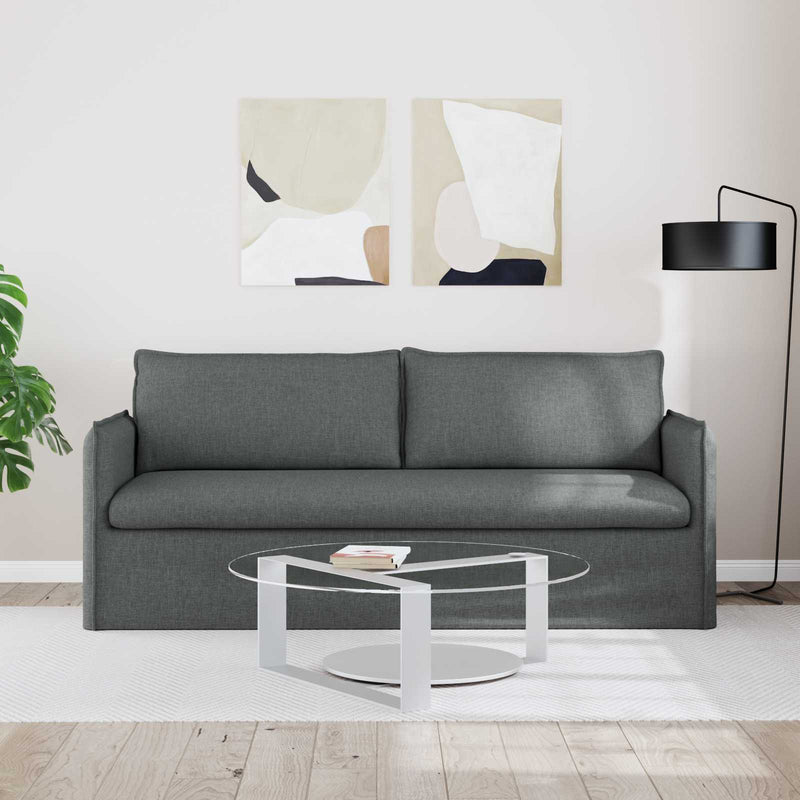 Sofa Dark Grey Overall dimensions: 196 x 82 x 85 cm (W x D x H)