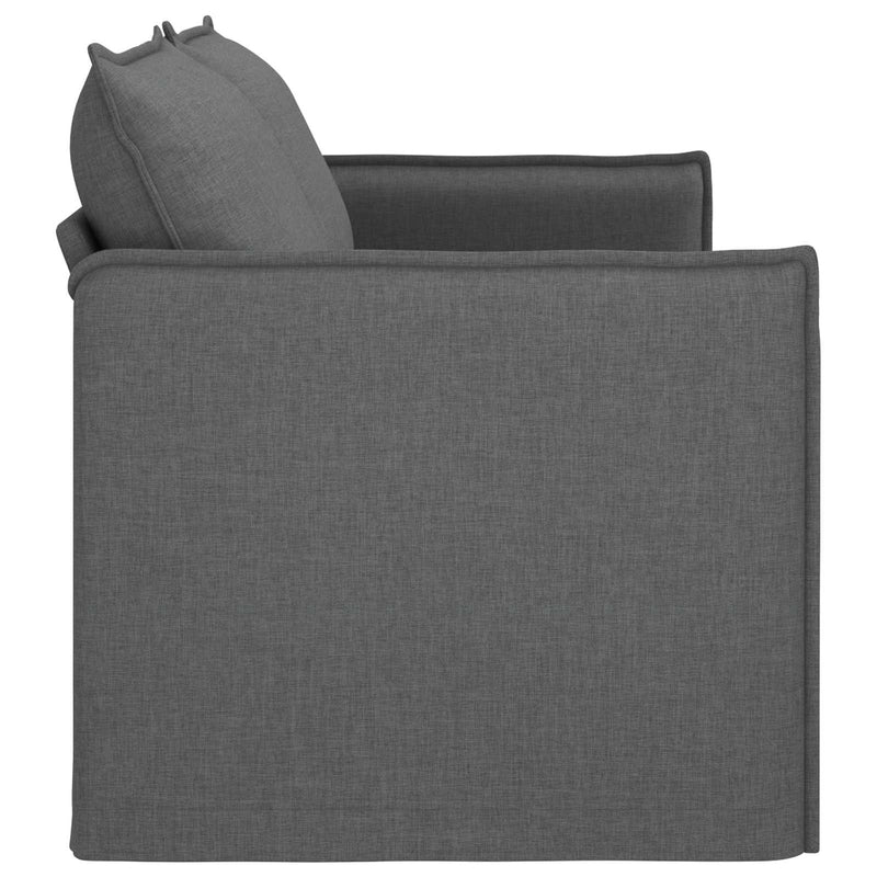 Sofa Dark Grey Overall dimensions: 196 x 82 x 85 cm (W x D x H)
