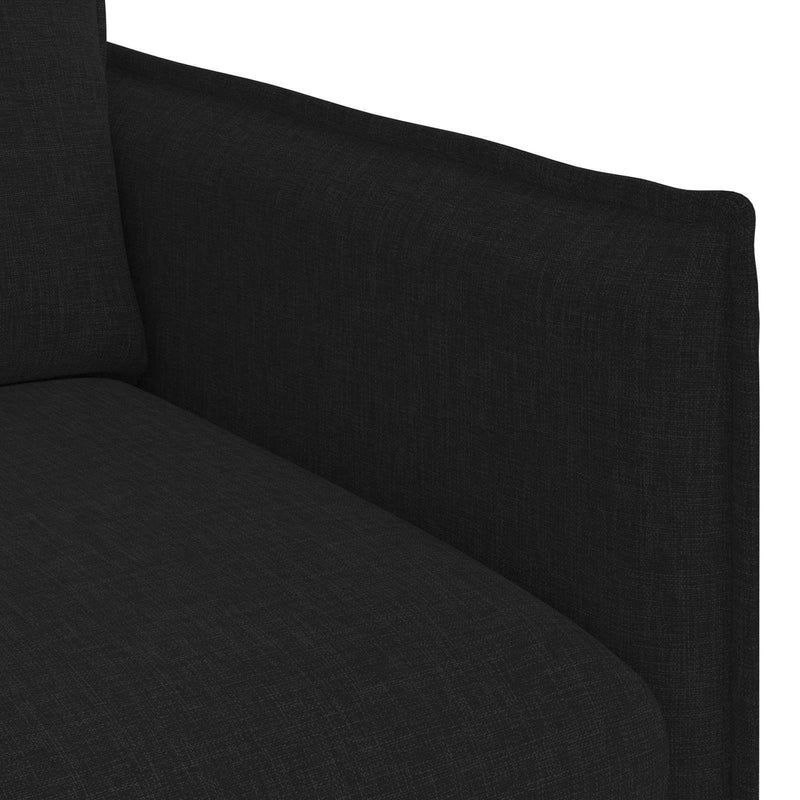 Sofa Black Overall dimensions: 196 x 82 x 85 cm (W x D x H)
