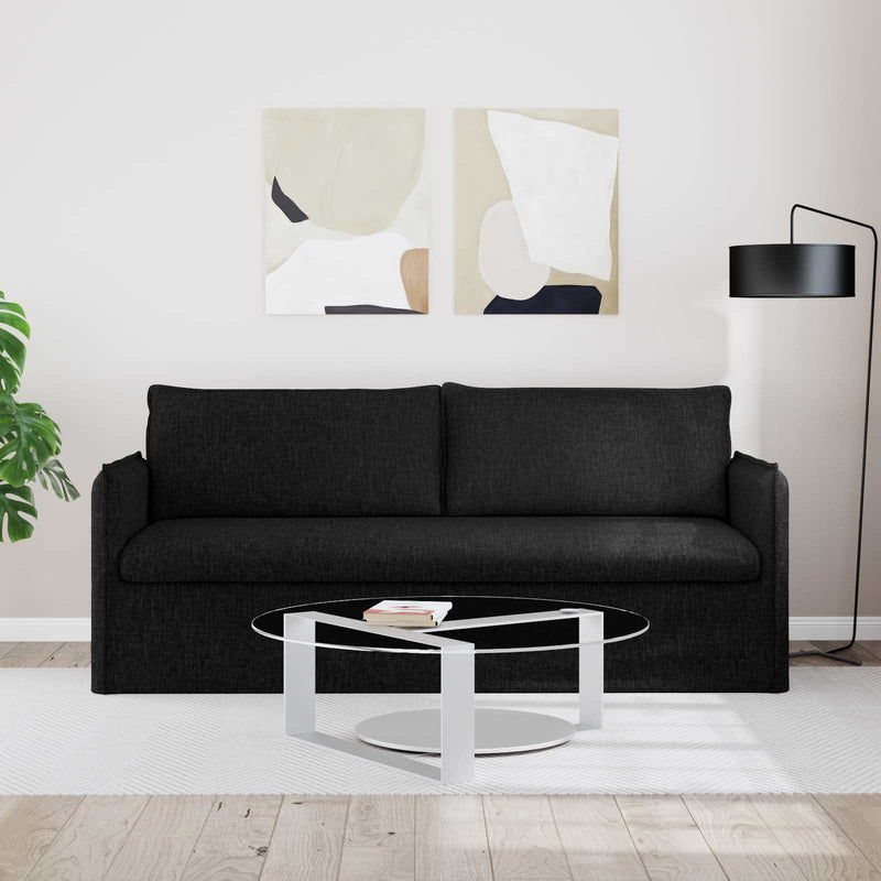 Sofa Black Overall dimensions: 196 x 82 x 85 cm (W x D x H)