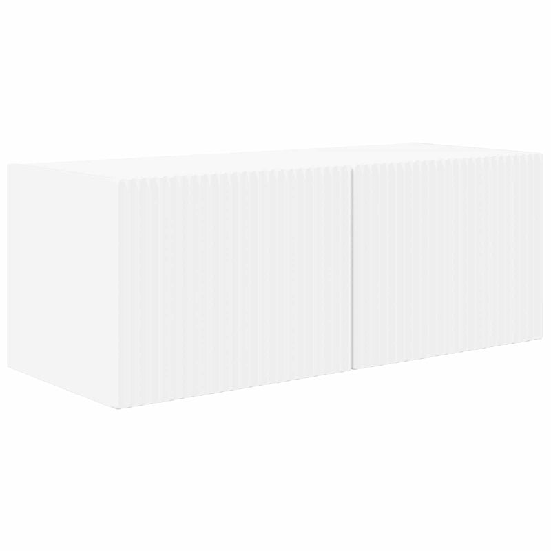 vidaXL TV Wall Cabinet Set Wall-mounted 4 pcs White Engineered Wood