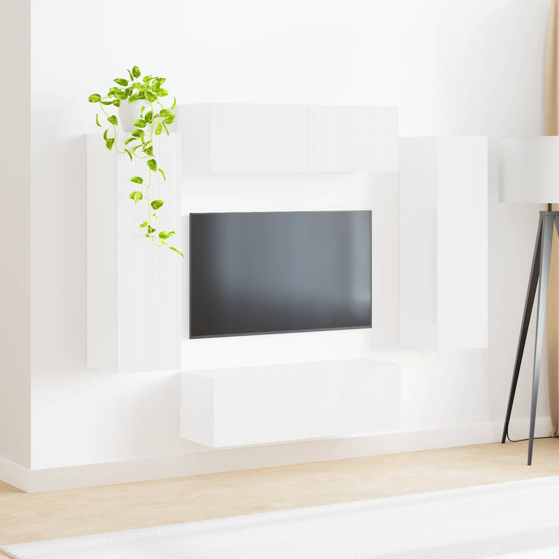 vidaXL Wall-mounted 4 pcs White